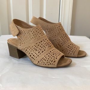 Sonoma Taupe Faux Suede Cut Out Sandal